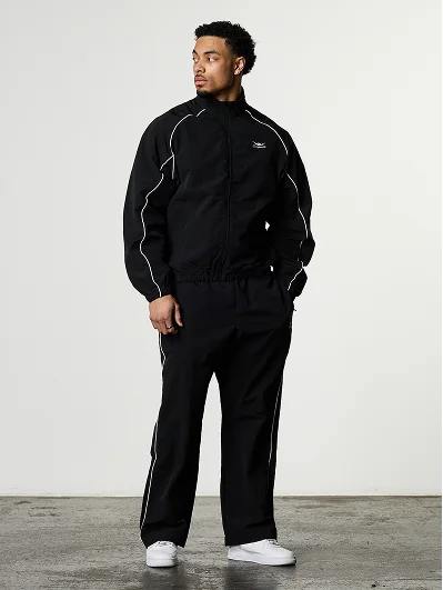 NYLON TRACKSUIT BLACK PANTS