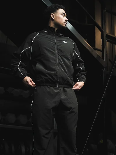 NYLON BLACK TRACK JACKET