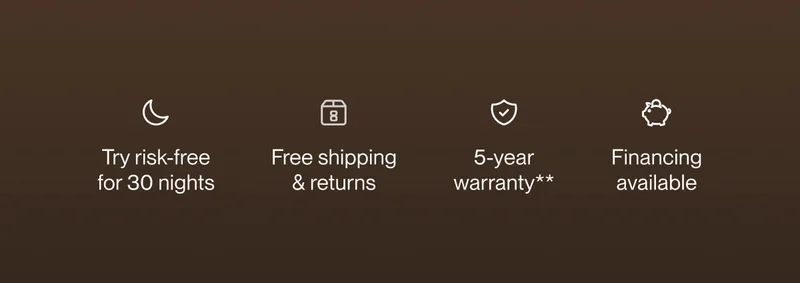 Try risk-free for 30 nights | Free shipping & returns | 5-year warranty