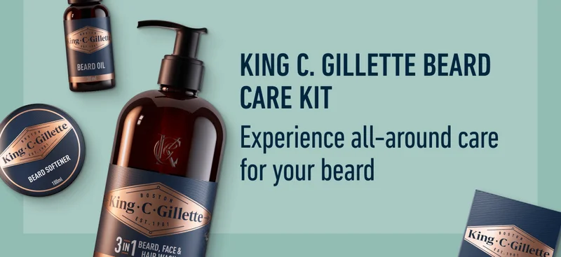 KING C.GILLETTE BEARD CARE KIT - Experience all-around care for your beard