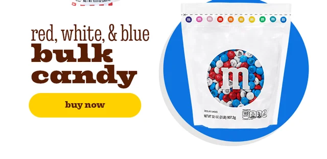 RED, WHITE & BLUE BULK CANDY