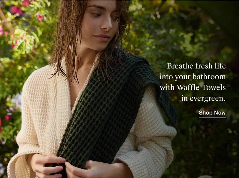 Shop Waffle Towels in Evergreen | Shop Now