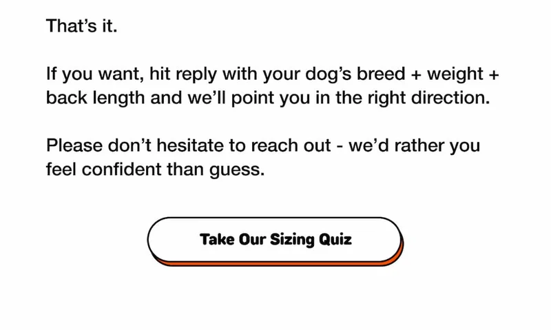 Take Our Sizing Quiz
