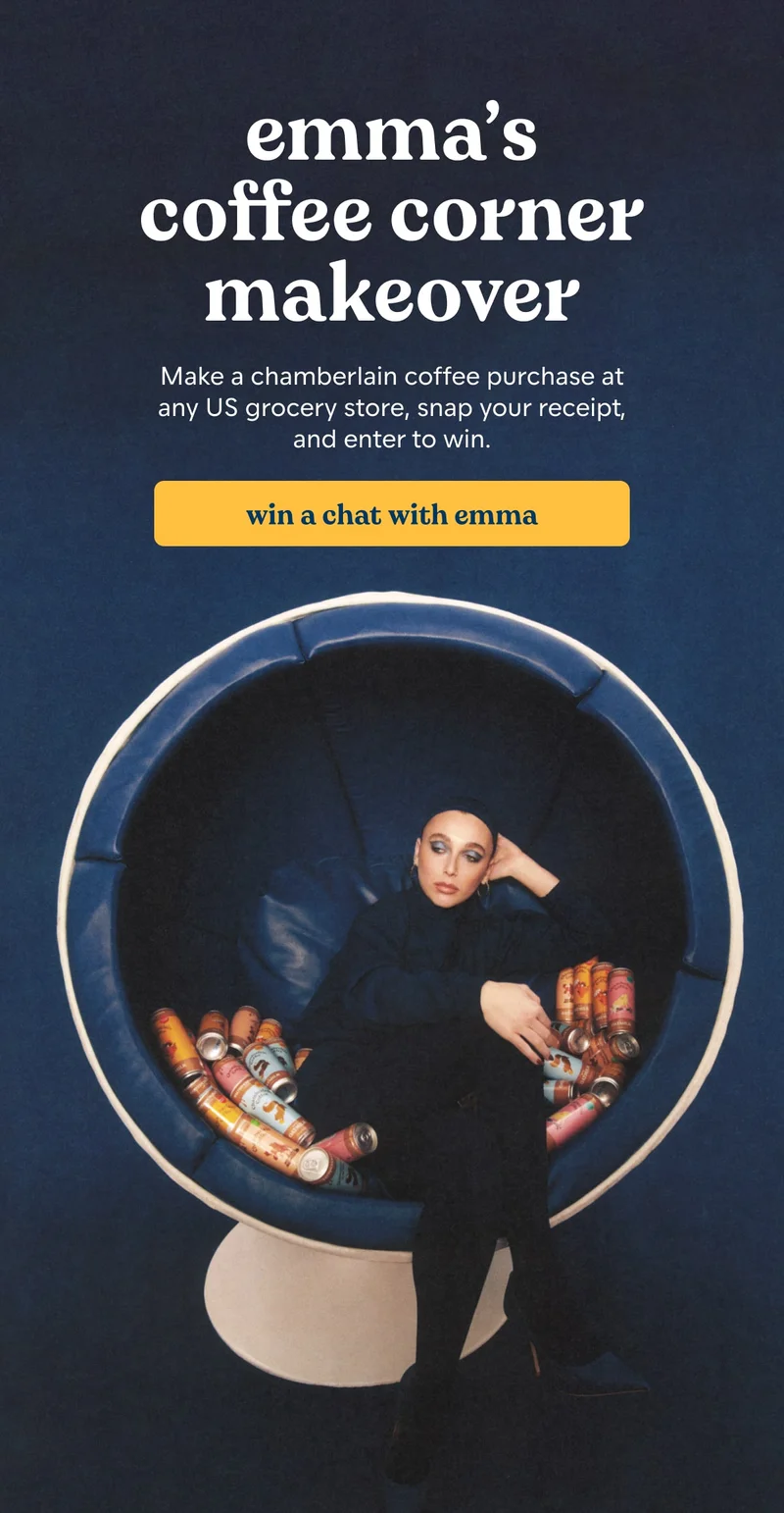 win a 1-on-1 chat with emma. enter to win!