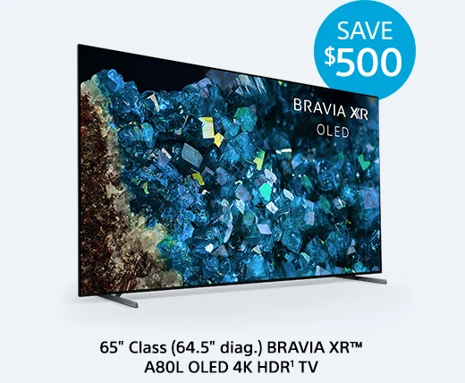 Save $500: 65" Class (64.5" diag.) BRAVIA XR(TM) A80L OLED 4K HDR(1) TV