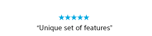 5 Stars | “Unique set of features”