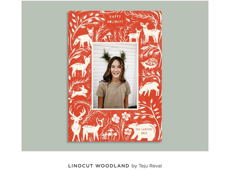 Linocut Woodland