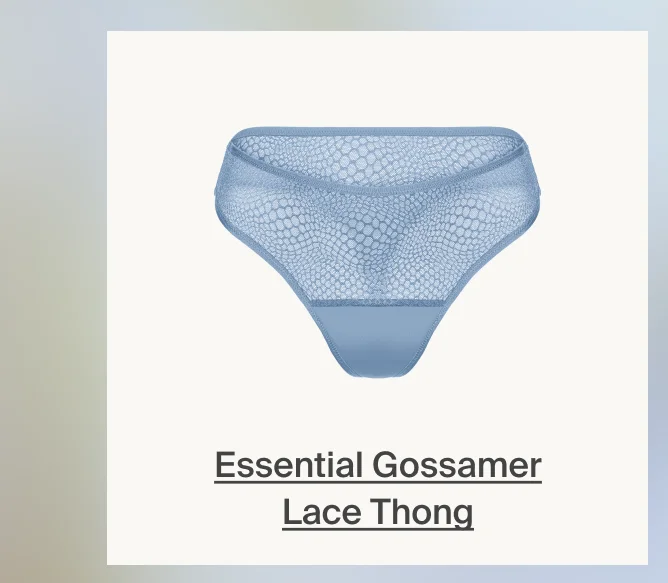 ESSENTIAL GOSSAMER LACE THONG