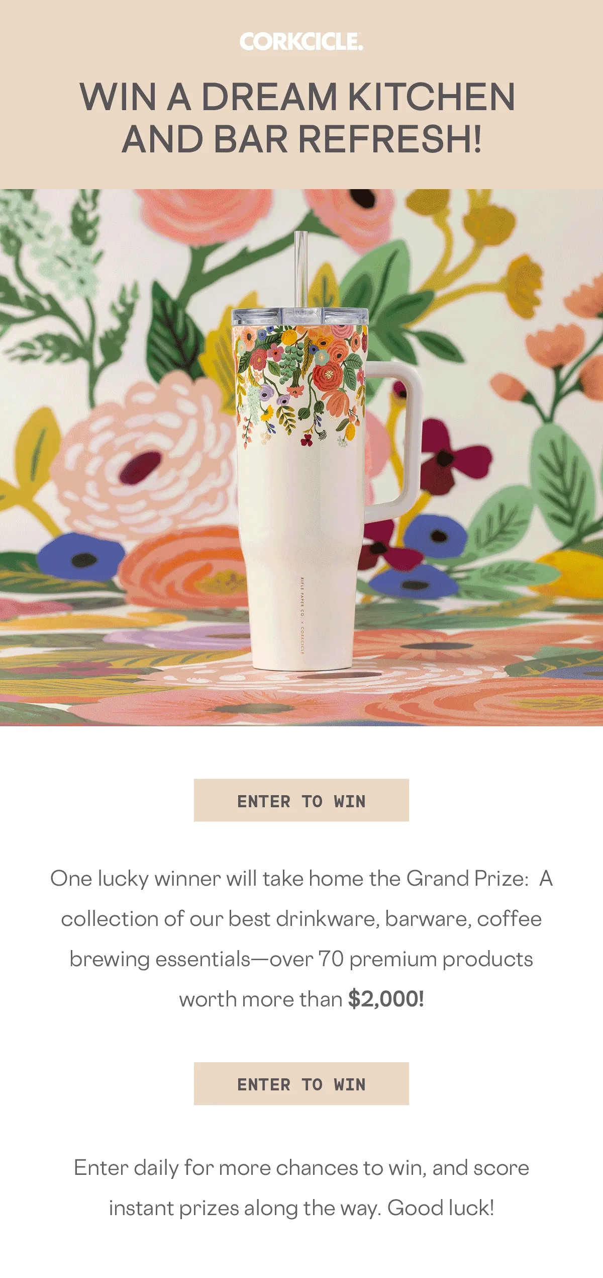 Win a dream kitchen and bar refresh!