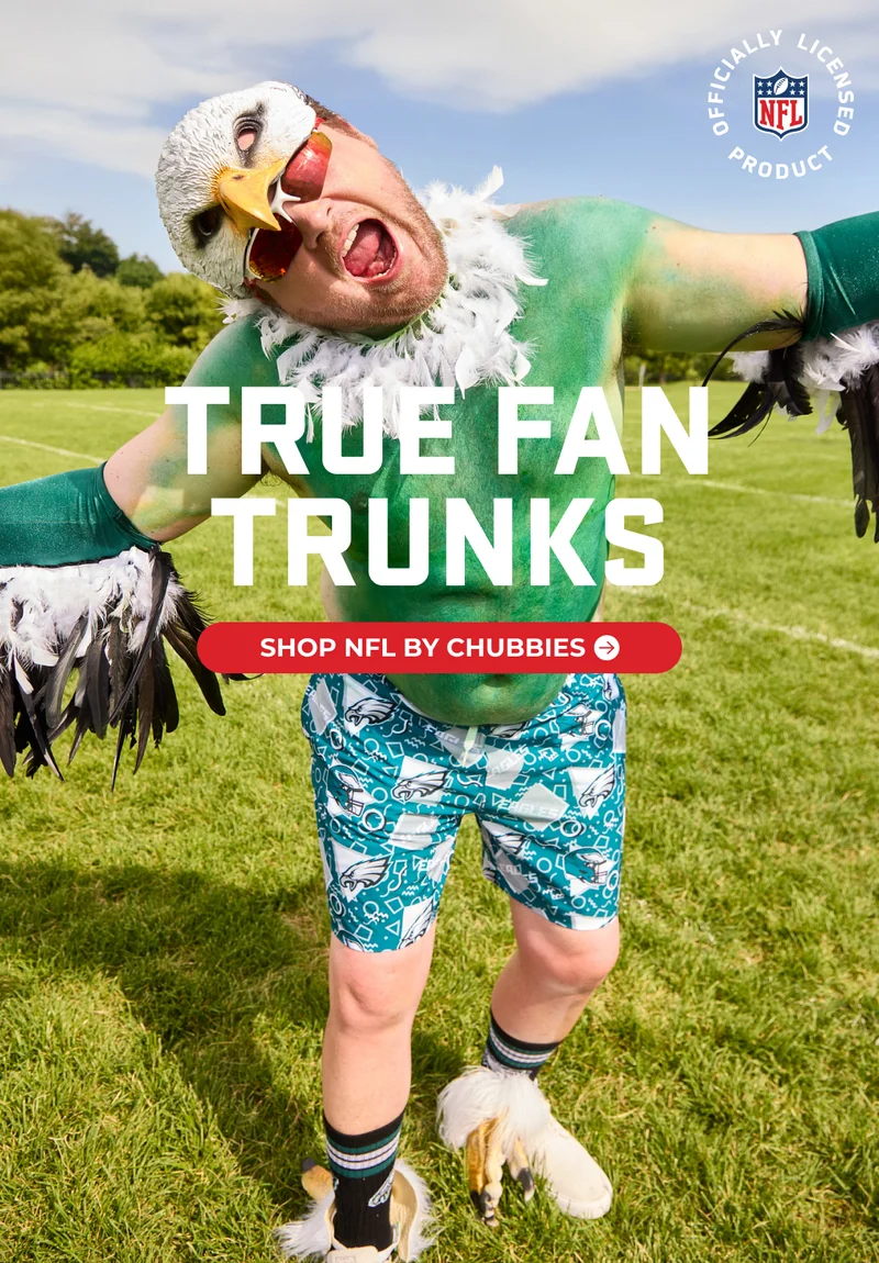 TRUE FAN TRUNKS: Shop NEW NFL By Chubbies Swim Trunks