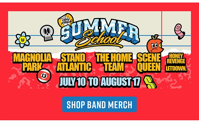 Summer School Music Festival Shop Band Merch