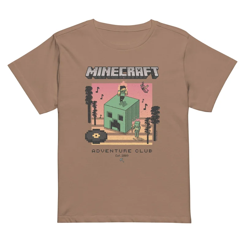 Image of Minecraft 15th Anniversary Vintage Summer Band High Waisted Adult T-Shirt