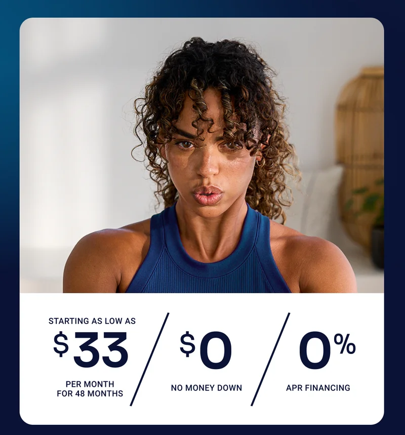 Startinga s low as $33 per month for 48 months $0 No money down 0% APR financing