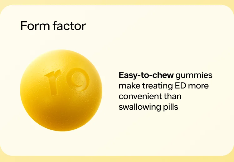 They also come in an easy-to-chew gummy form factor and are cheaper than daily branded Cialis.