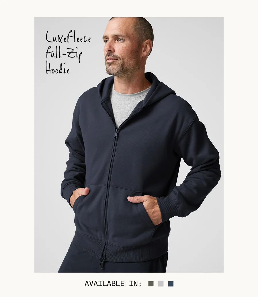 LuxeFleece Men's Full Zip Hoodie