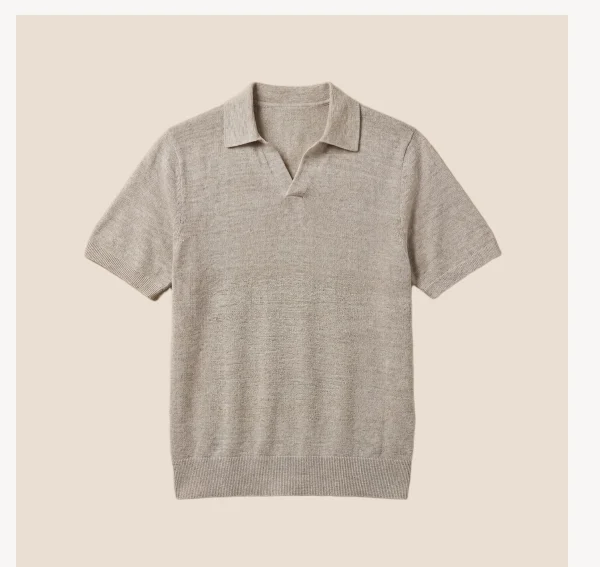 Linen Sweater Polo
