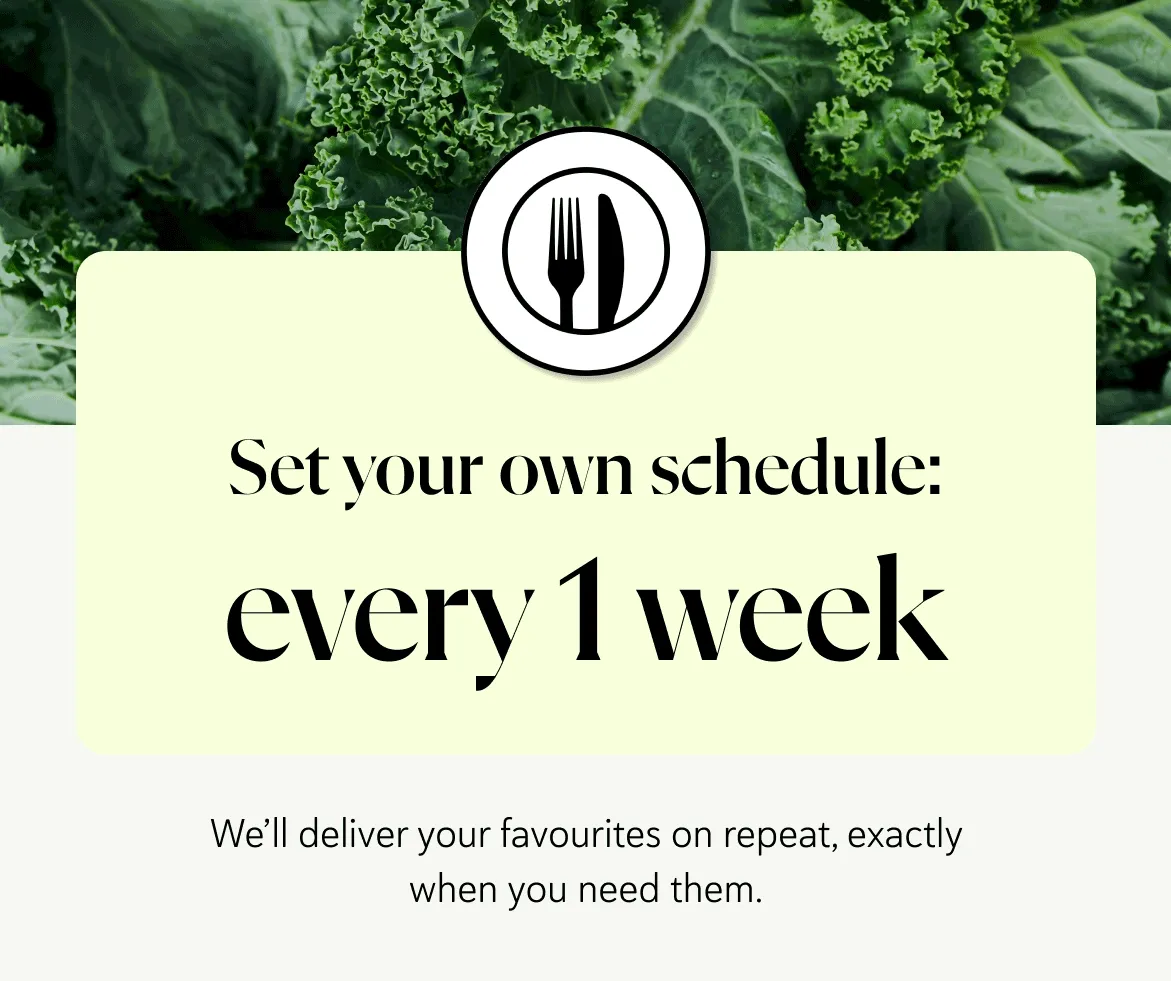 Set your own schedule:  every 1, 2, 3 or 4 weeks