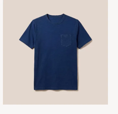 Short Sleeve Indigo Pocket Tee