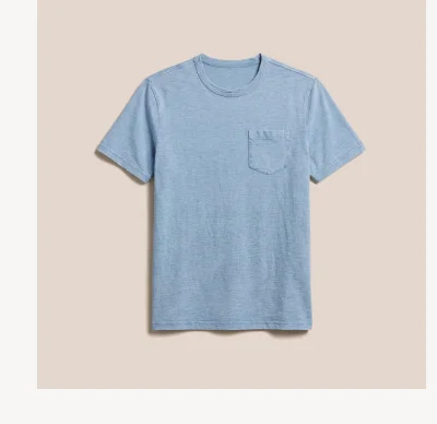 Short Sleeve Indigo Pocket Tee