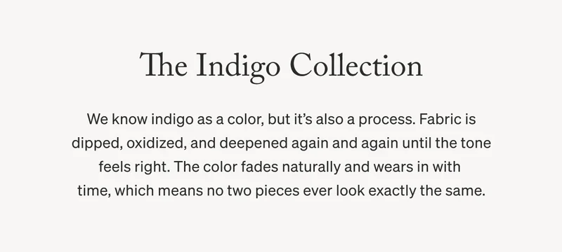 Shop Indigo Collection