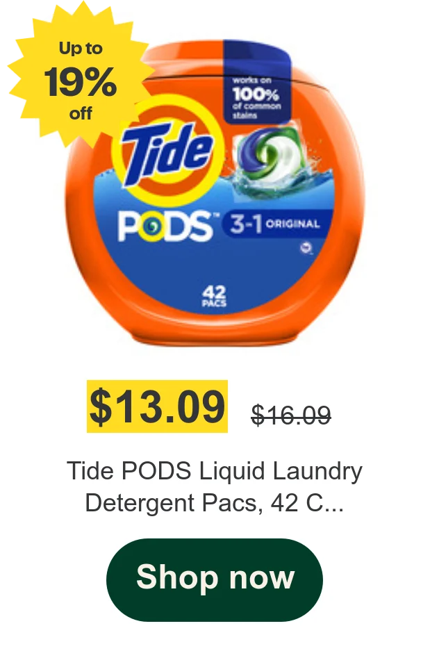 Tide PODS Liquid Laundry Detergent Pacs, 42 C...