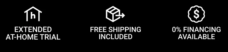 Extended at-home trial. Free shipping included. 0% financing available