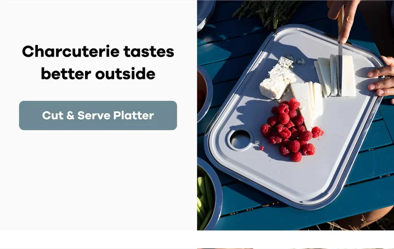 Charcuterie tastes better outside | Cut & Serve Platter