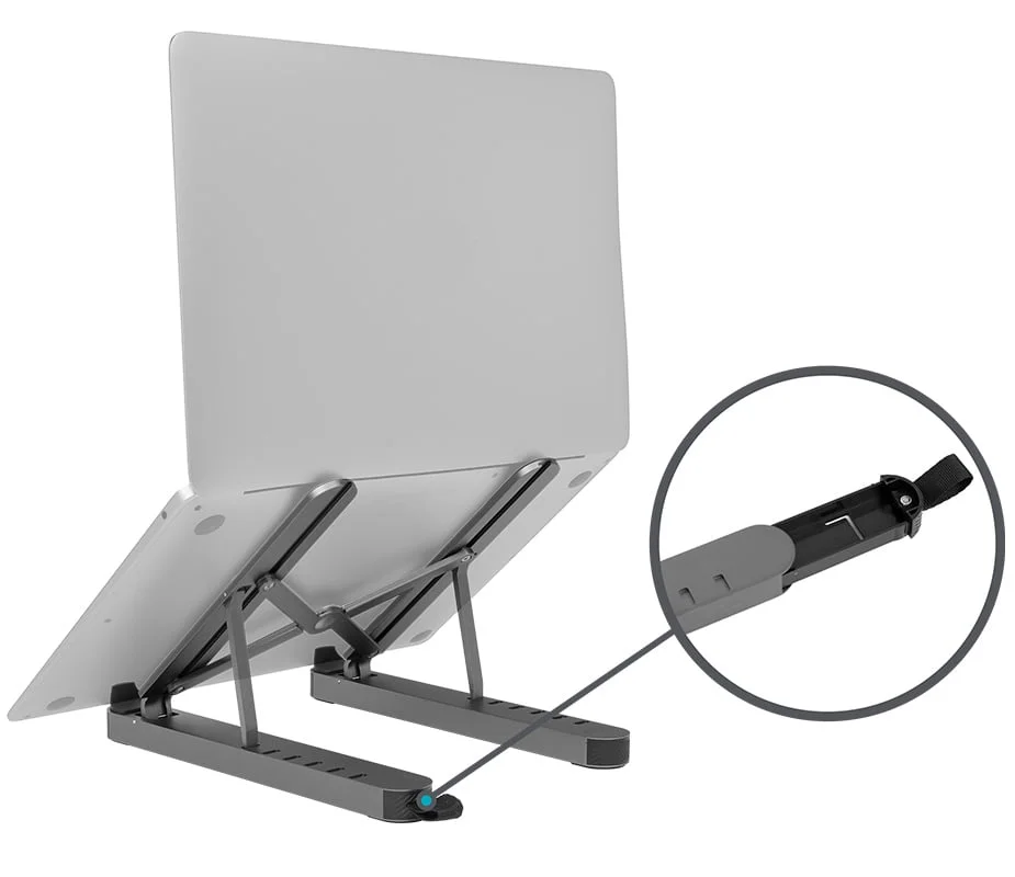 6-in-1 Portable Folding Laptop Stand and USB-C Docking Station with 4K HDMI