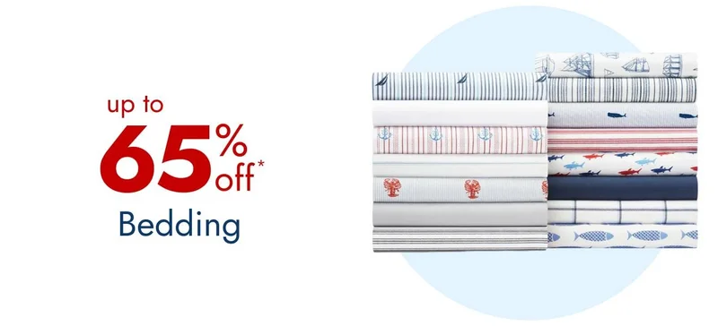 Save up to 65% on Bedding