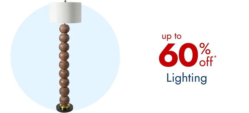 Save up to 60% on Lighting