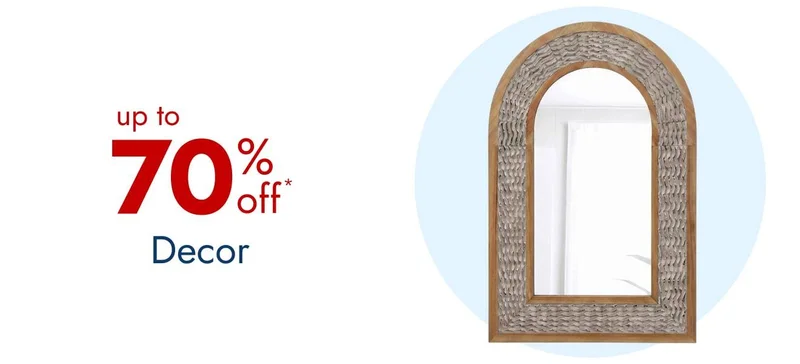 Save up to 70% on Decor