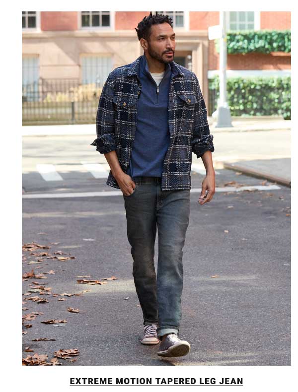 Men's Extreme Motion Straight Fit Tapered Leg Jean