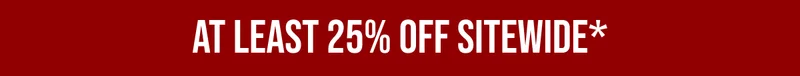 At least 25% off sitewide