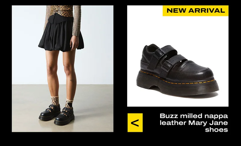 Buzz milled Nappa leather Mary Jane shoes