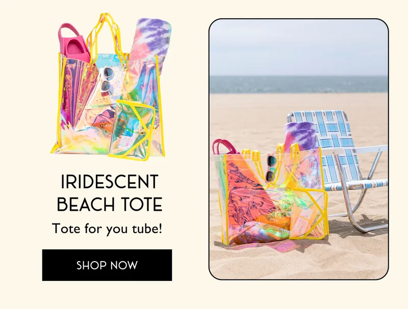 Iridescent Beach Tote | Tote for your tube! | SHOP NOW