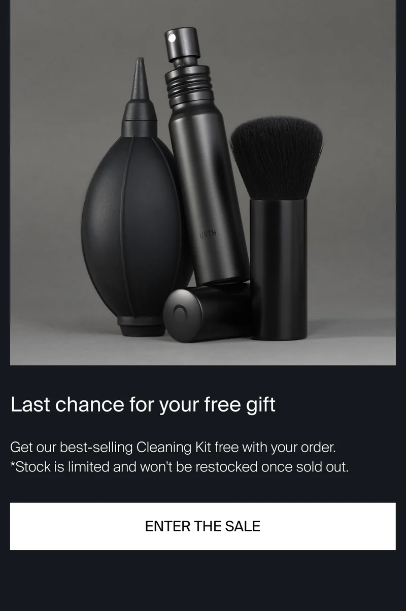 Last chance for your free gift