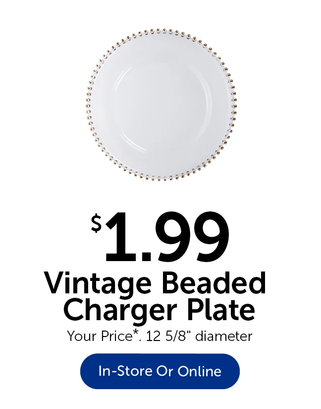 $1.99 Vintage Beaded Charger Plate