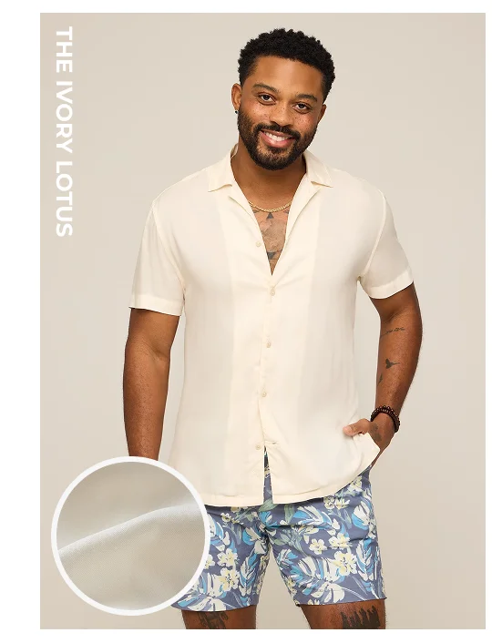 Rayon Sunday Shirt: The Ivory Lotus