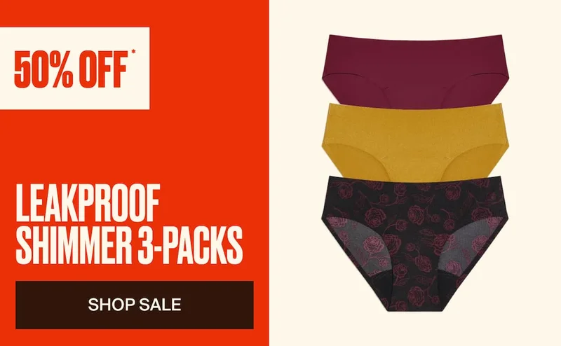 50% off Leakproof Shimmer 3-Packs. Shop Sale