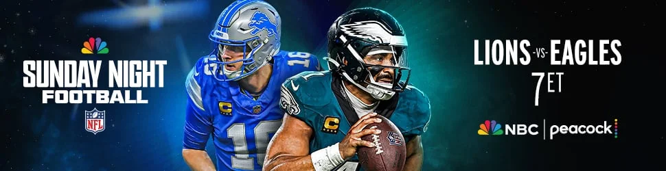 LIONS VS. EAGLES 7p ET on NBC & Peacock
