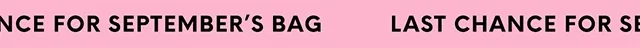 LAST CHANCE FOR SEPTEMBER'S BAG