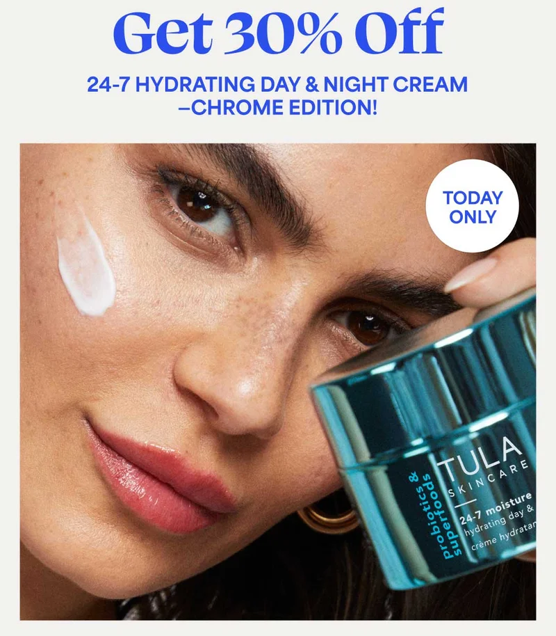 Get 30% Off 24-7 HYDRATING DAY & NIGHT CREAM —-CHROME EDITION! TODAY ONLY!
