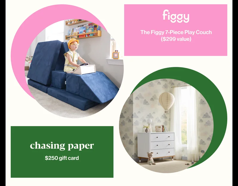 figgy- The Figgy 7-Piece Play Couch ($299 value), chasing paper- $250 gift card