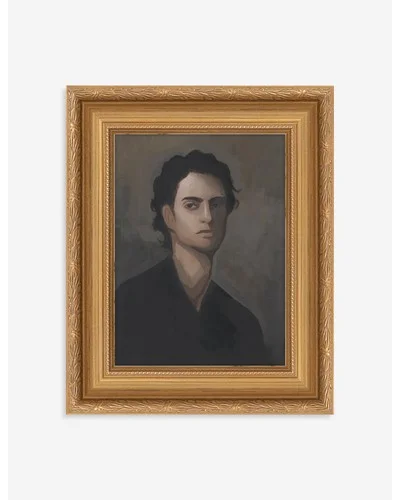 Portrait of A Man Wall Art by Ryan Brown - Ornate Gold / 14" x 19"