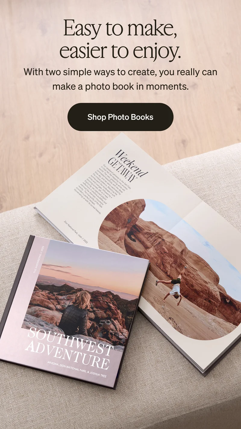 Get an extra 25% off photo books when you buy 2+!