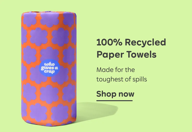 100% Recycled Paper Towels. Made for the toughest of spills. Shop now.