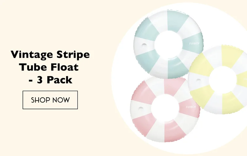 Vintage Stripe Tube Float - 3 Pack