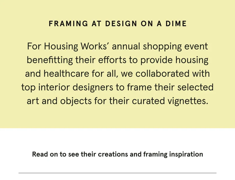 Framing at Design on a Dime