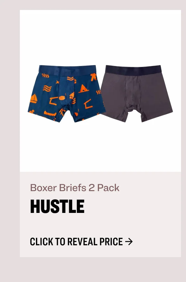 Boxer Briefs 2 Pack Hustle Click to reveal price