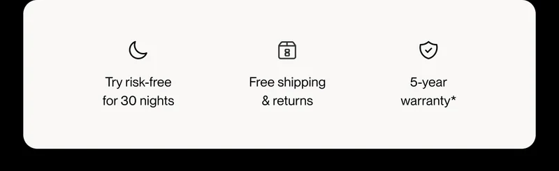 Try risk-free for 30 nights | Free shipping & returns | 5-year warranty